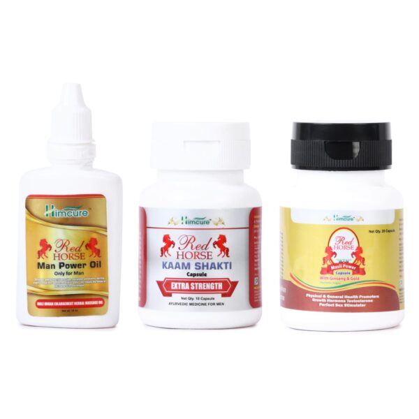 Himcure Red Horse Kaam Shakti--red Horse Musli Power --red Horse Man Power Oil Combo