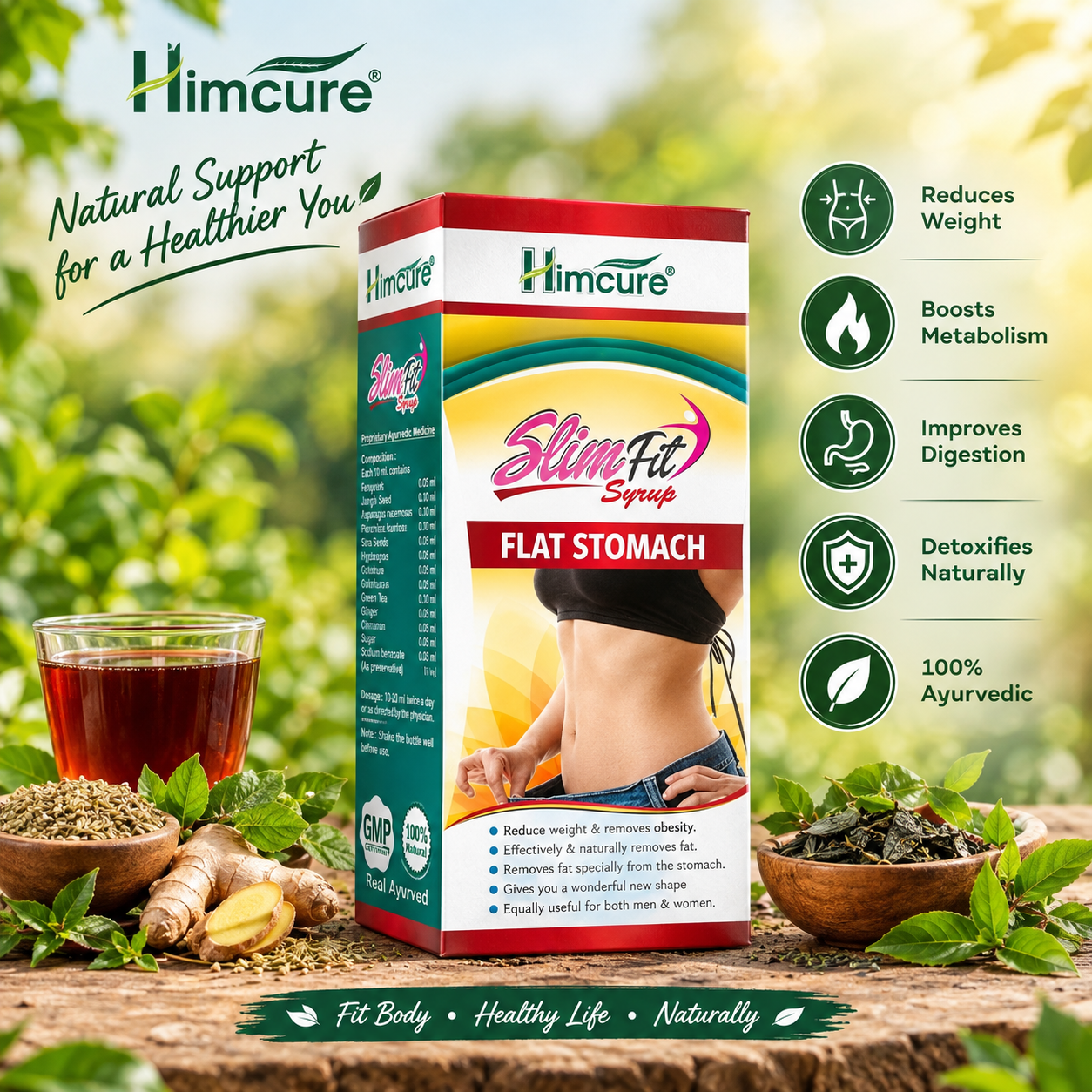 slim fit syrup front Slim Fit 500ml Syrup - Image 1